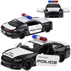 Kovové autíčko policie Ford Mustang Shelby GT350 1:32 s efekty