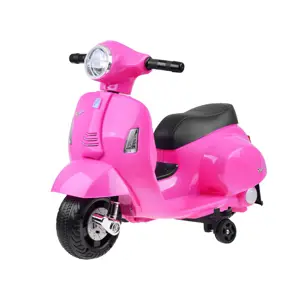 mamido Dětská elektrická motorka skútr Vespa růžová