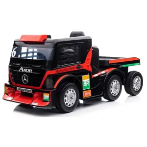 Produkt mamido Dětský elektrický kamion Mercedes Axor LCD MP4 s návěsem červený
