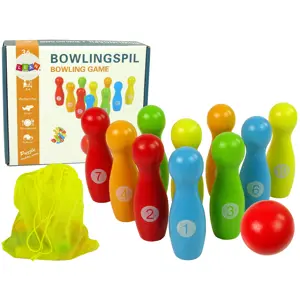 Produkt mamido Dřevěné bowlingové kuželky