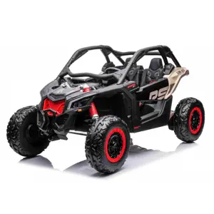 mamido Elektrické autíčko Buggy Maverick Can-Am 2x24V 4x200W EVA černé PLASTOVÉ SEDADLO SE ZELENÝMI PRVKY