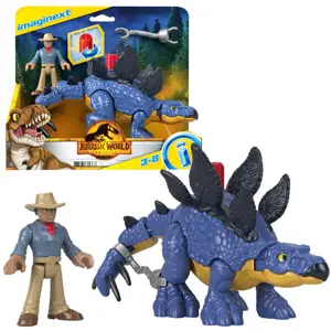 Produkt mamido Jurassic World sada Imaginext figurky Stegosaurus a Dr. Grant