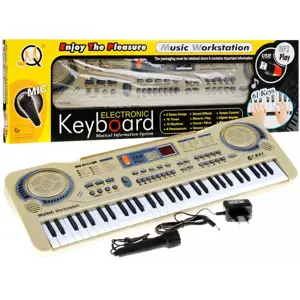 Produkt Mamido Mamido Dětský keyboard s mikrofonem nahráváním USB MP3 ROZBALENO