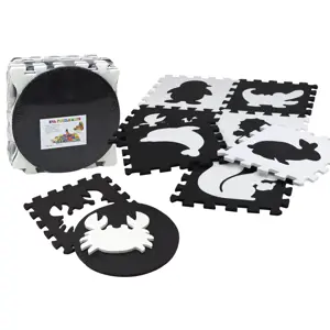 Produkt mamido Měkké kontrastní vzdělávací pěnové puzzle EVA černobílé 19 dílků