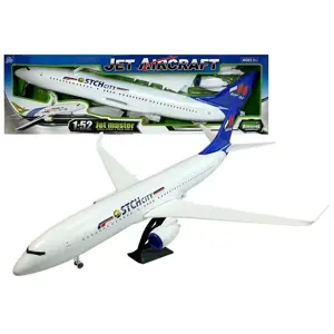 mamido Model letadla na kolečkách s třecím pohonem 1:52 bílý