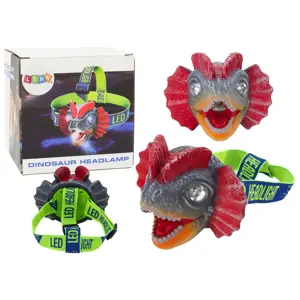 Produkt mamido Nastavitelná čelovka dinosaurus se 3 LED diodami