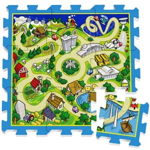 mamido Pěnové puzzle podložka závodní dráha 31x31