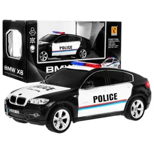 mamido Policejní autíčko na dálkové ovládání RC BMW X6 1:24