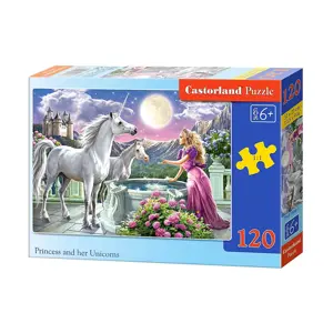 mamido Puzzle 120 dílků Princezna a její jednorožci