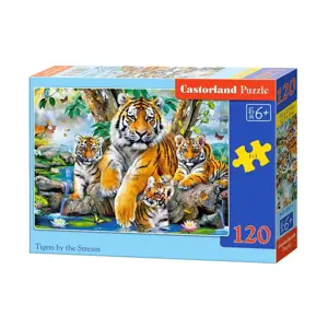 Produkt mamido Puzzle 120 dílků Tygři u potoka