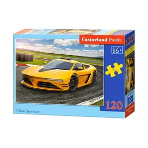 mamido Puzzle 120 dílků Žluté sportovní auto