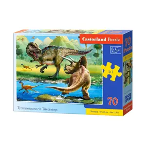 mamido Puzzle 70 dílků Tyrannosaurus vs Triceratops