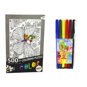 Produkt mamido Puzzle k vymalování Motýl 500 dílků