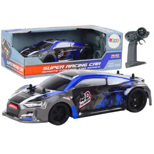 Mamido RC Auto na dálkové ovládání 1:18 gumová kola drift modré