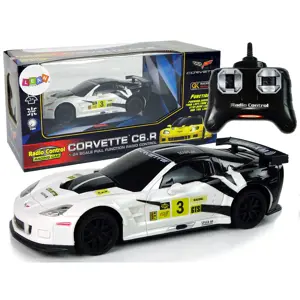 Mamido Sportovní auto na dálkové ovládání RC Corvette C6R 1:24 bílé