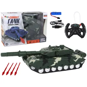 Produkt Mamido Tank na dálkové ovládání RC Combat zelený