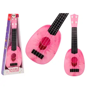 Produkt mamido Ukulele pro děti Mini kytara 4 struny s motivem broskve růžová 15″