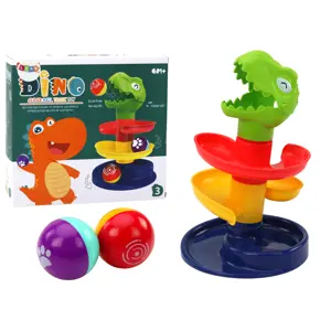 Produkt mamido Výuková skluzavka pro kuličky sorter zelený dinosaurus