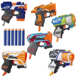 NERF Velká sada Nerf Strike 6 ks pistole s pěnovými náboji