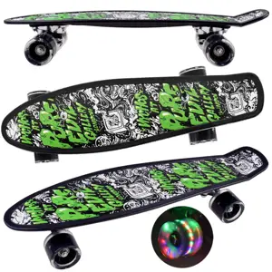 Skateboard Fiszka 55 cm s LED světelnými koly