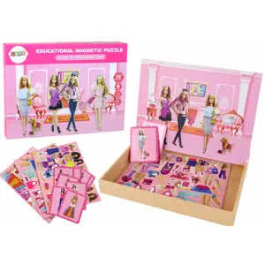 Vzdělávací magnetické puzzle panenky Barbie