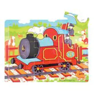 Bigjigs Toys Dřevěné puzzle vlak 9 dílků