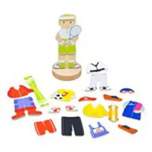 Bigjigs Toys Magnetické oblékací puzzle sportovní aktivity