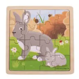 Bigjigs Toys Puzzle králík s králíčkem