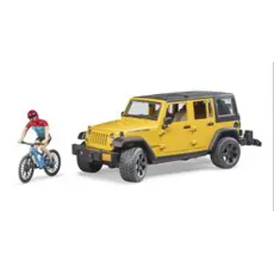 Produkt Bruder 2543 Jeep Wrangler Rubicon s kolem a cyklistou