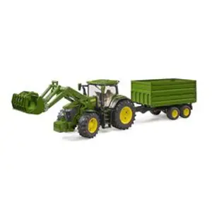 Bruder 3155 John Deere 7R 350 s čelním nakladačem a přívěsem