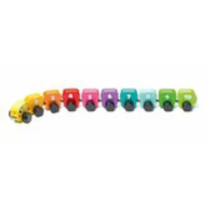 Produkt Cubika Cubik 15399 barevná housenka s čísly dřevěná hračka s magnety 10 dílů