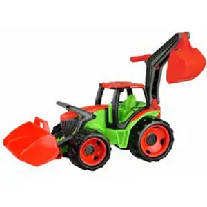 Produkt Lena Traktor se lžící a bagrem zelenočervený 65cm