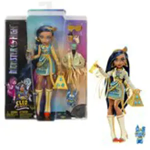 Mattel Monster High Cleo De Nile Doll With Blue Streaked Hair And Pet Dog