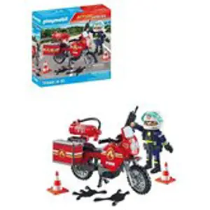 Playmobil 71466 Hasičská motorka na místě nehody