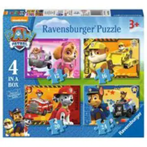 Puzzle Ravensburger Tlapková Patrola; 4v1, 12/16/20/24 dílků