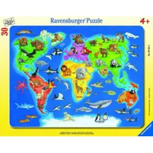 Produkt Ravensburger Mapa světa se zvířaty 30 dílků