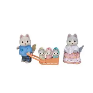 Sylvanian family Sylvanian Families Rodina Husky s trojčaty