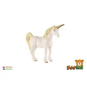 Produkt Teddies Jednorožec bílo-zlatý zooted plast 16cm v sáčku