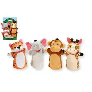 Produkt Teddies Maňásci  safari ZOO 25cm 4ks na kartě v sáčku