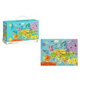 Teddies Puzzle Mapa Evropy 64x46cm 100 dílků