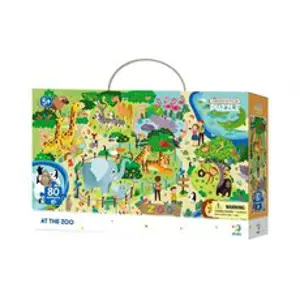 Teddies Puzzle V Zoo 45x31cm 80 dílků