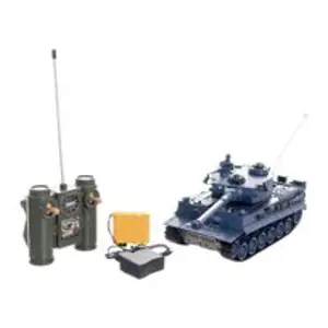 Teddies RC Tank TIGER I plast 33cm 27MHz RTR na baterie+dobíjecí pack se zvukem a světlem 1:28