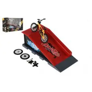 Teddies Skatepark - kolo prstové šroubovací s rampou plast 10cm s doplňky 3 barvy v krabici