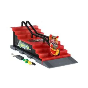 Teddies Skatepark - skateboard prstový šroubovací s rampou plast 8cm s doplňky mix druhů v krabici