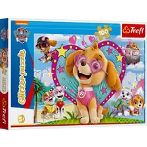 Teddies Trefl Paw Patrol/Tlapková patrola třpytivé 100 dílků 48x34cm v krabici 33x23x4cm