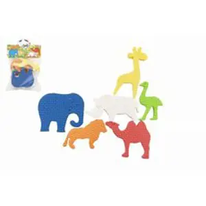 Teddies Vodolepky Pěnové dílky ZOO/Safari 6ks v sáčku 14x21cm