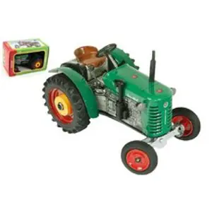 Traktor Zetor 25A zelený na klíček kov 15cm 1:25 v krabičce Kovap