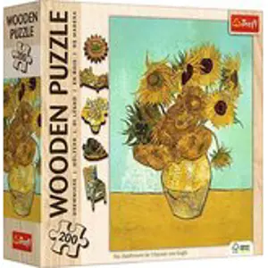 Trefl Puzzle 200 Dřevěné - Slunečnice - Vincent van Gogh