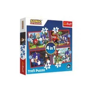 Trefl Puzzle 4v1 Sonic/Sonic The Hedgehog 28,5x20,5cm v krabici