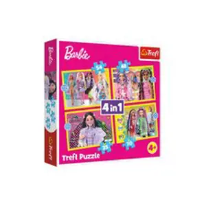 Trefl Puzzle 4v1 Šťastný svět Barbie 28,5x20,5cm v krabici